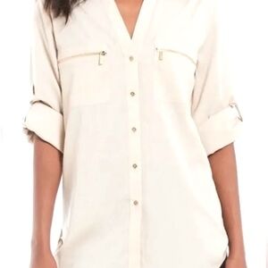 Calvin Klein women’s cream/white blouse- size medium